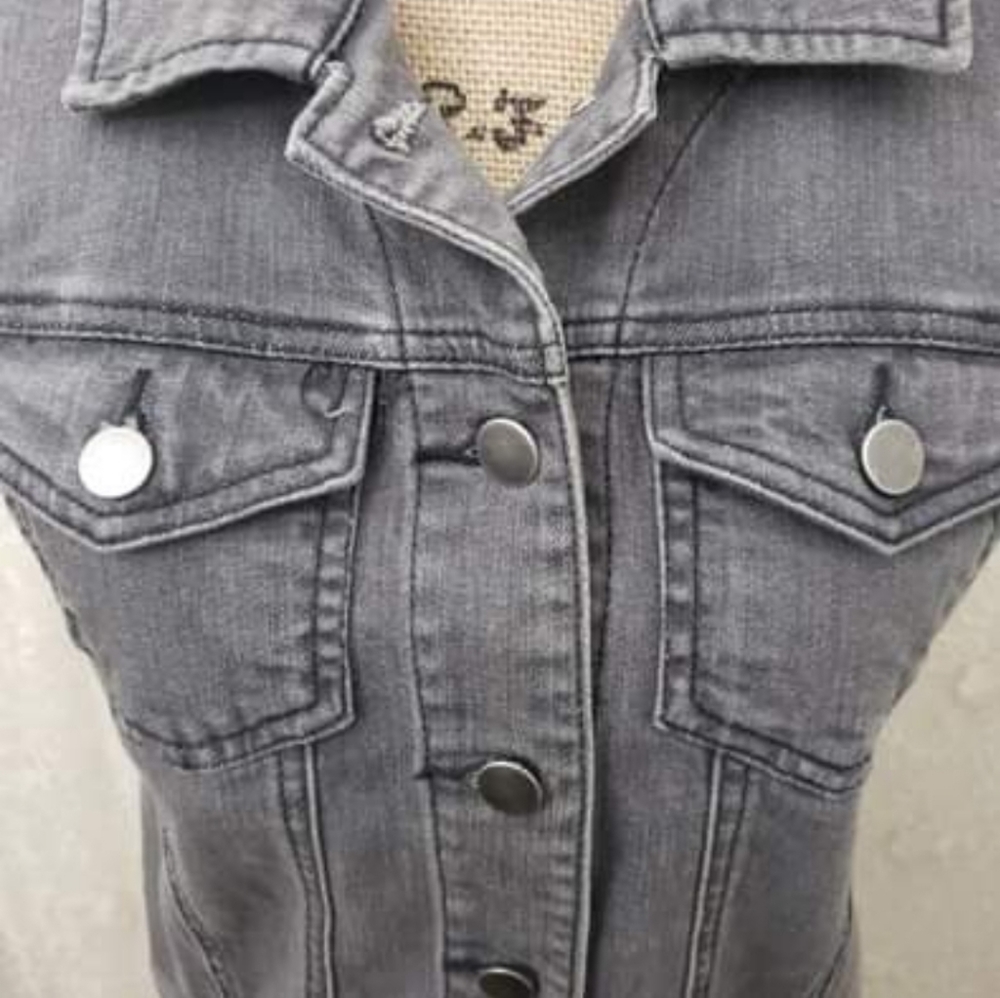 BP button down faded black studded vest - Picture 12 of 16